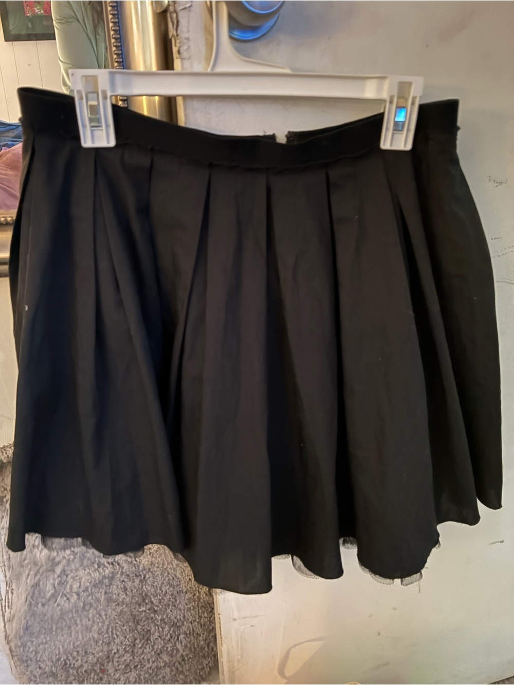 Black Pleated Mini Skirt by Remain size large
